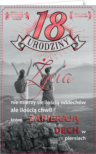 

Kartki na 18 urodziny dla dziewczyny chłopaka U33