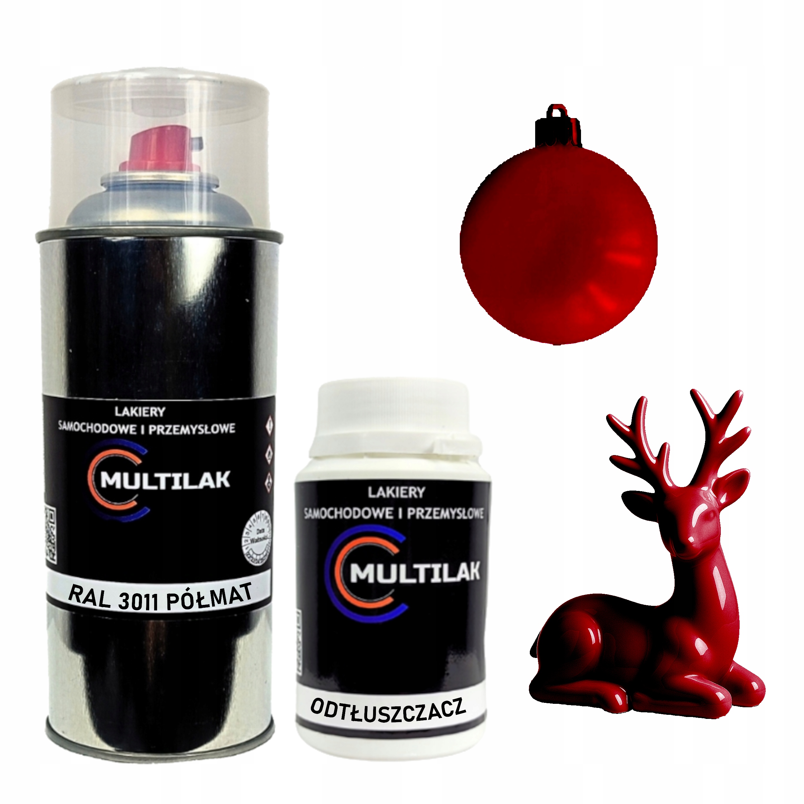 Lakier Spray do figurek ozdób szklanych ceramicznych RAL 3011 PÓŁMAT