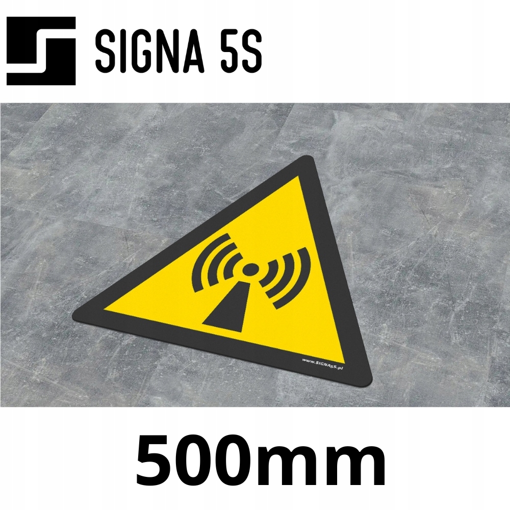 Podlahová značka SafeWalk „Pozor na neionizující záření“ 50 cm R10