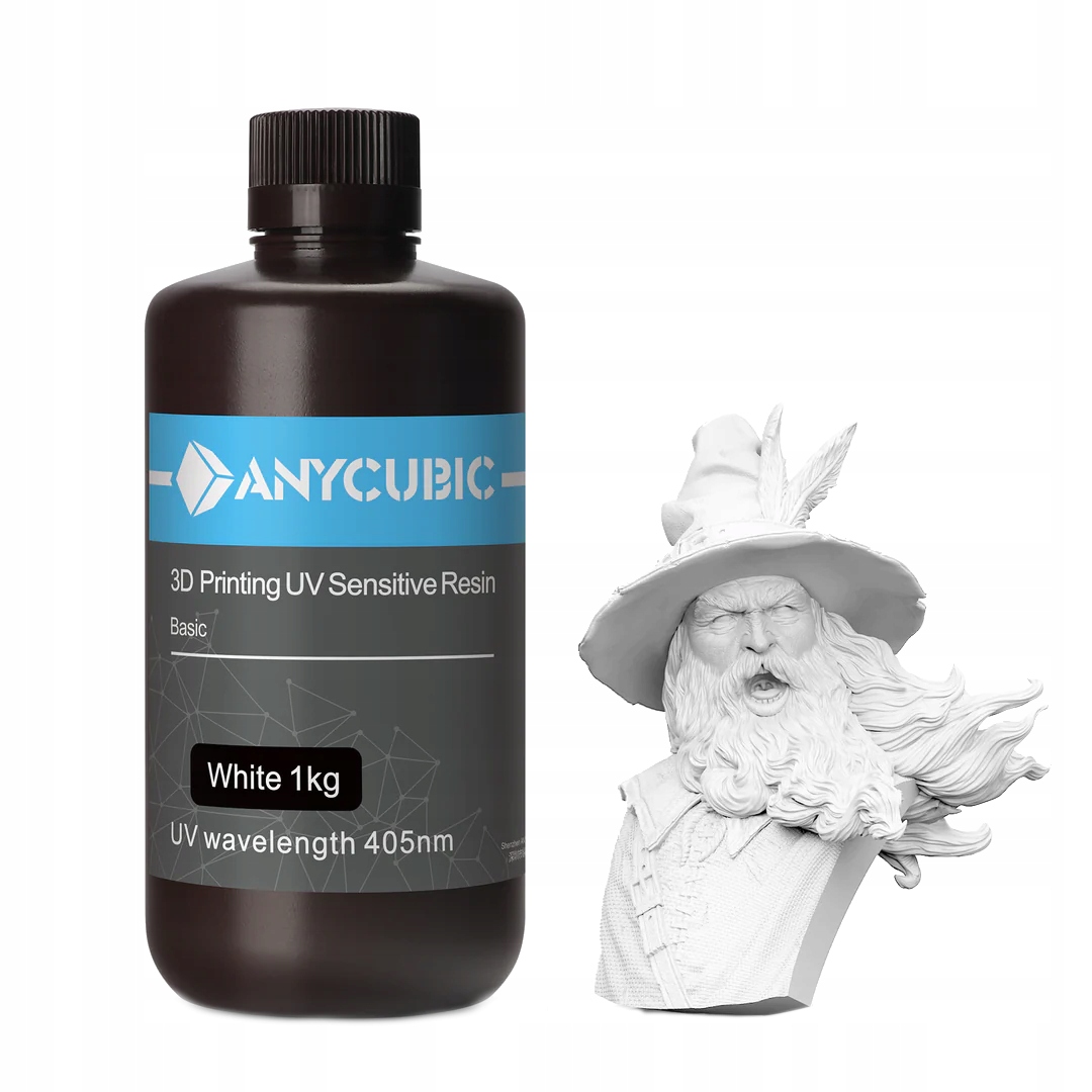 Żywica UV Anycubic Standard Basic White Biała 1l 1kg