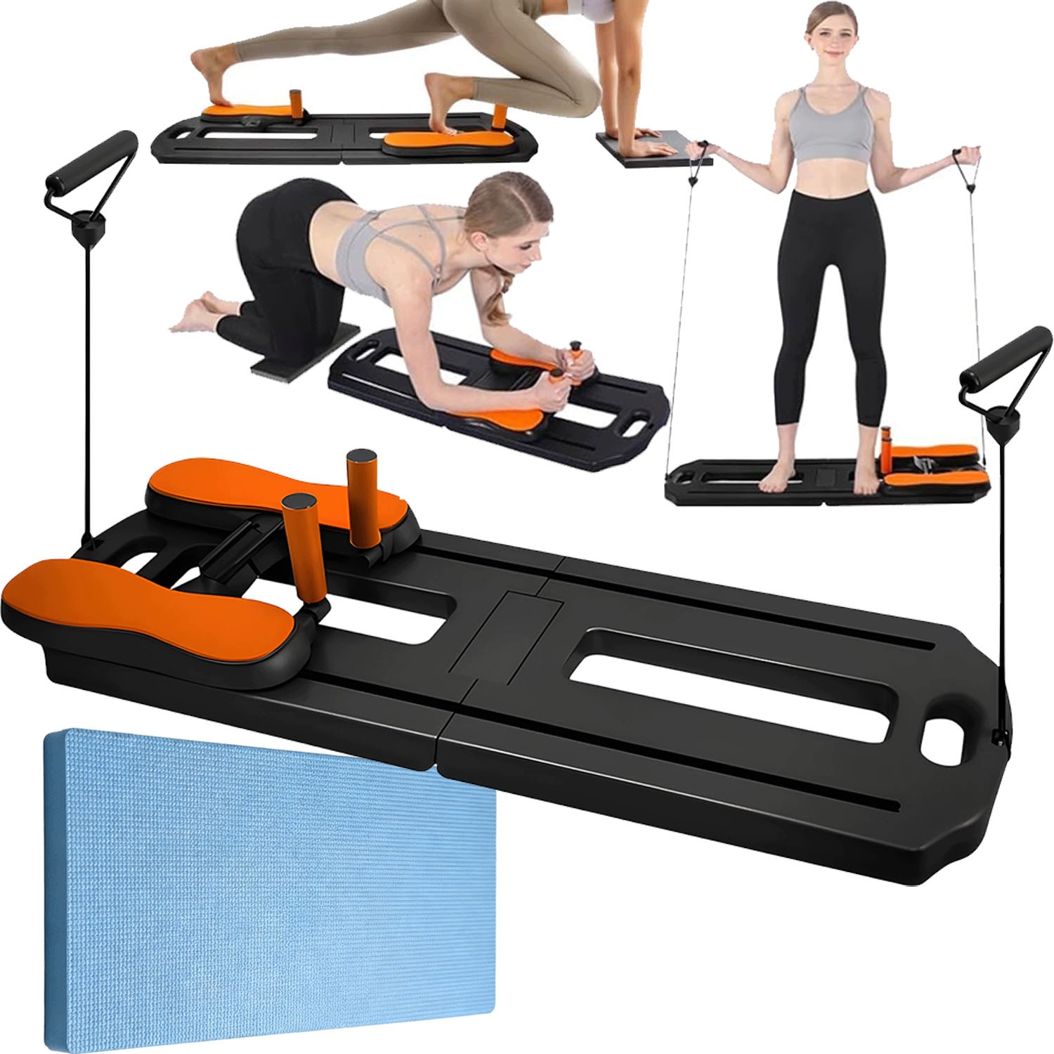 Deska Na Pilates Cvičení jógy a břicha nohou Nápad s odporovou páskou Fitness
