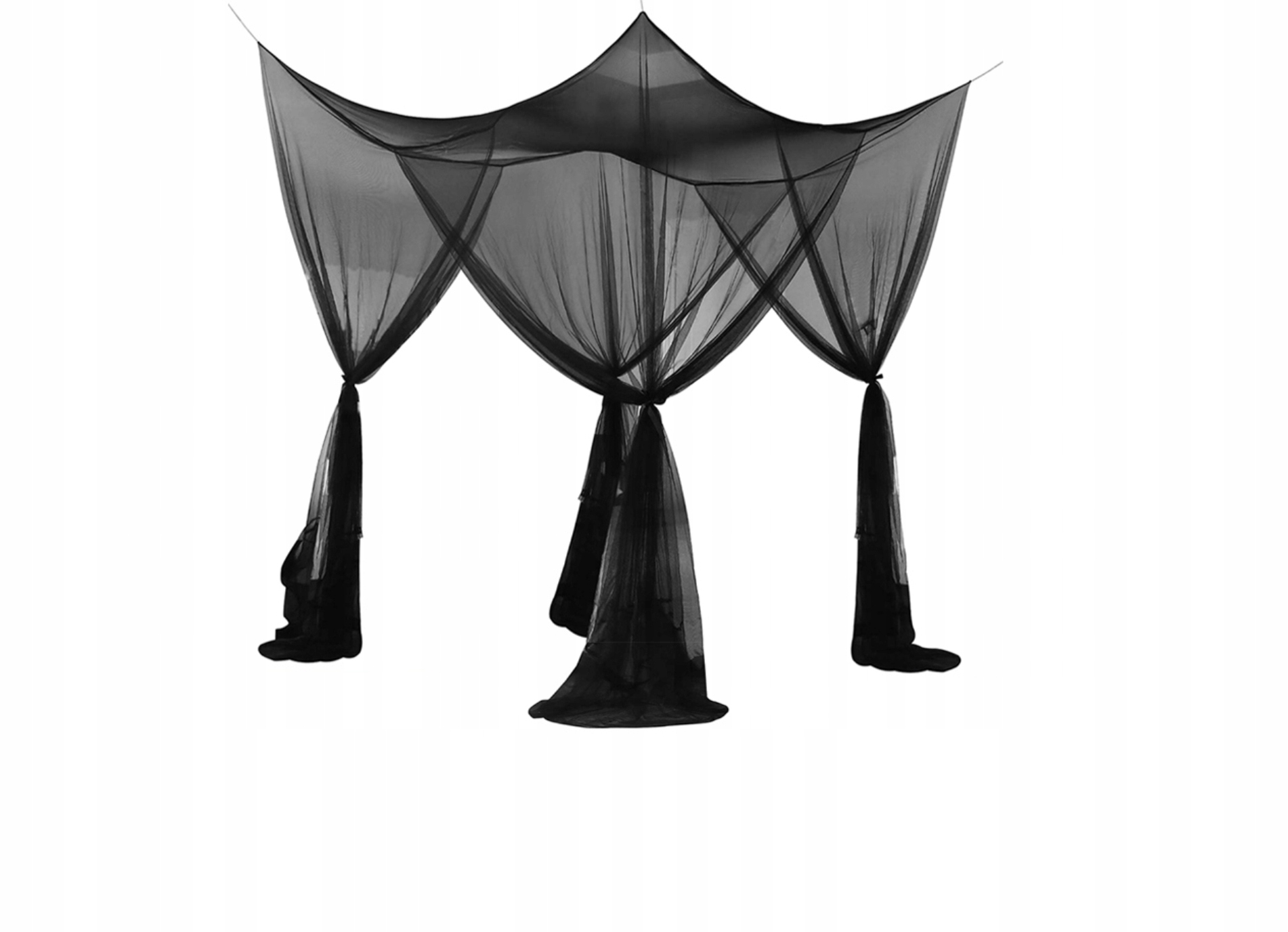 Sieťka Baldachýn Nad Posteľ Veľká Čierna Sieťka Na Komáre