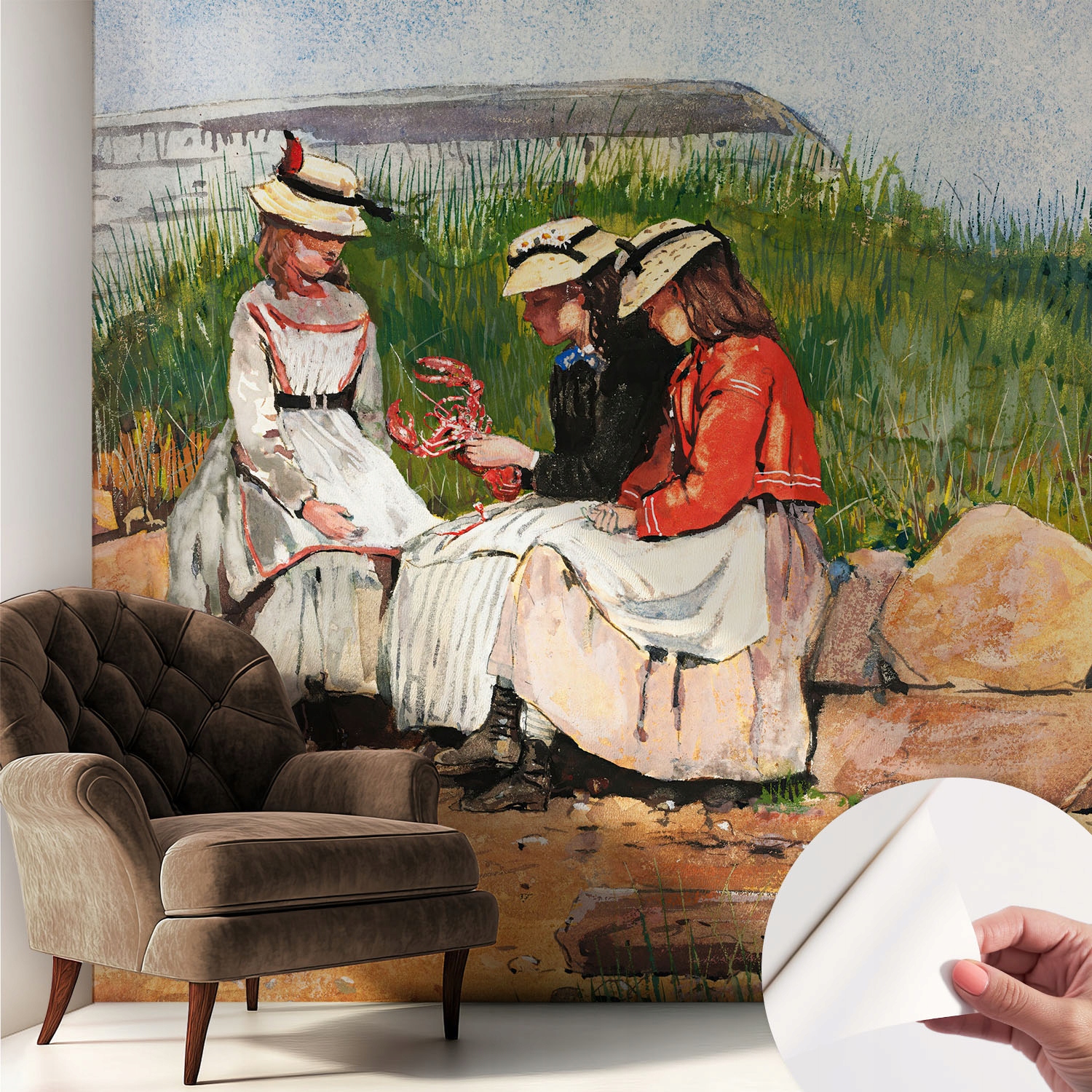 Samolepicí fototapeta na zeď do ložnice Letní odpočinek 250 x 250 cm