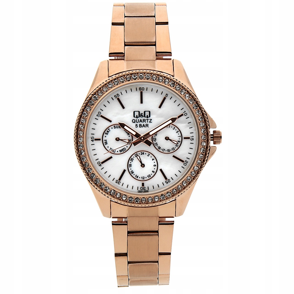 Dámské hodinky Qq CE01-002 růžové zlato