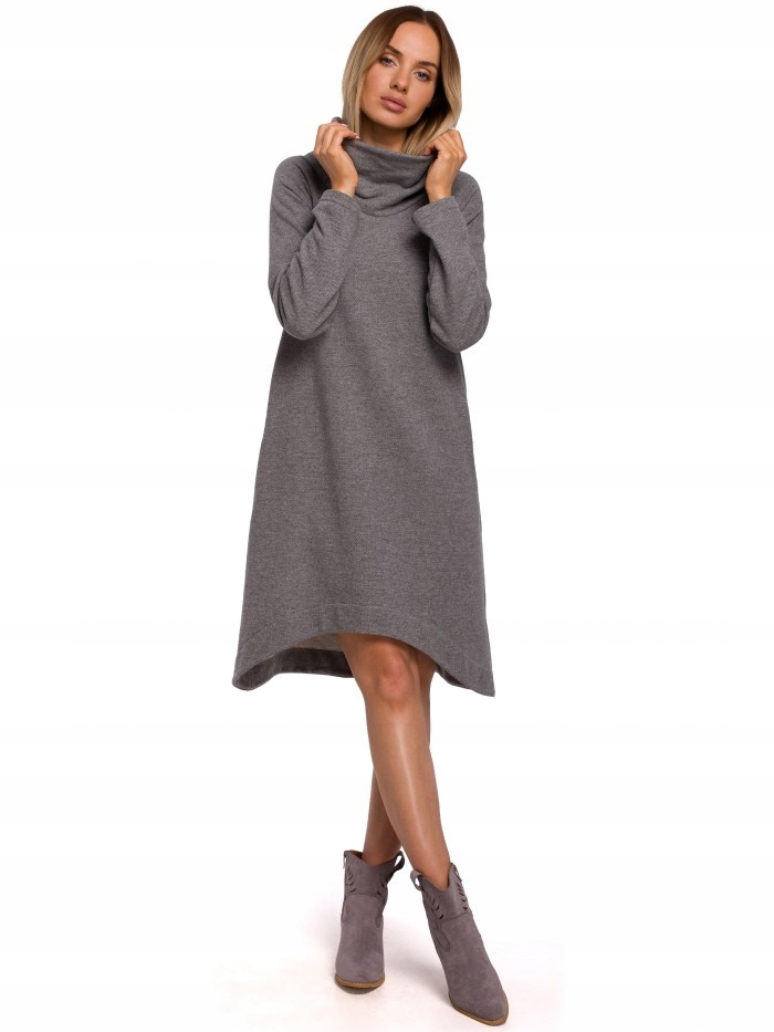 

Eu S M551 Sukienka z asymetrycznym dołem - szara E