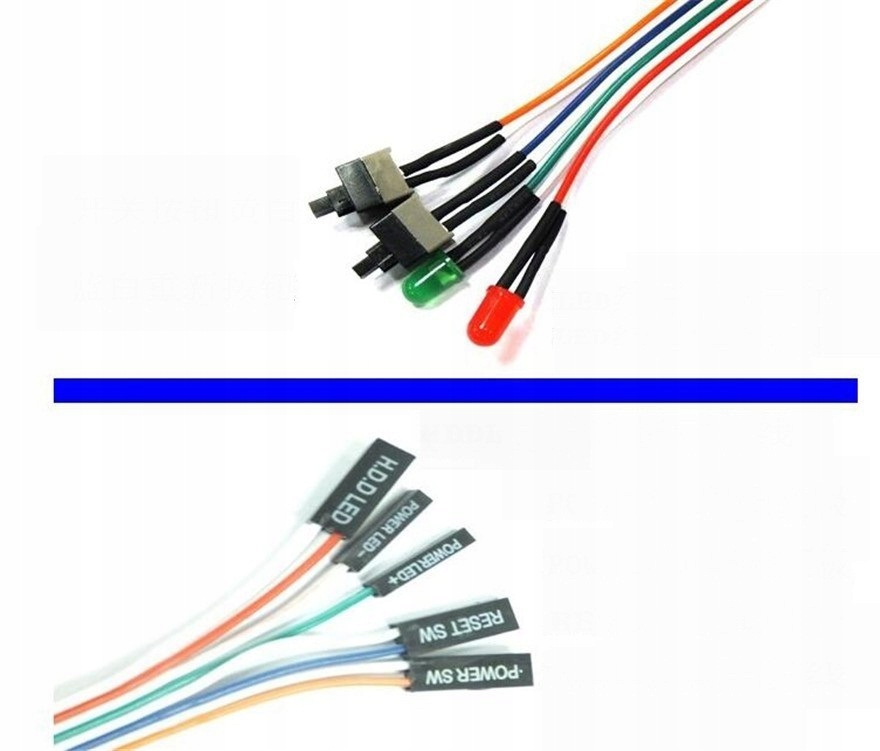 Włącznik Obudowy Komputera ATX Power Reset HDD LED Kod producenta POWER_RESTET CABLE