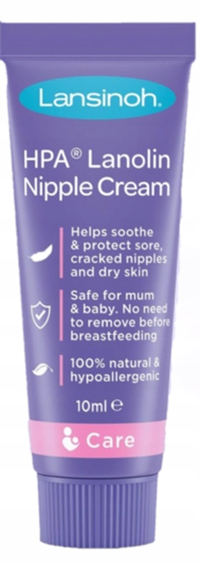 LANSINOH LANOLINA 10g MAŚĆ KREM NA BRODAWKI Działanie pielęgnacja brodawek