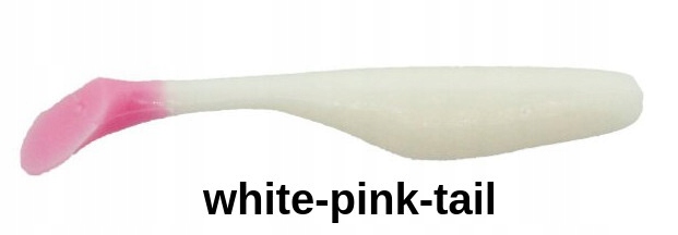 Bass Assassin Sea Turbo Shad 10cm White Pink Tail