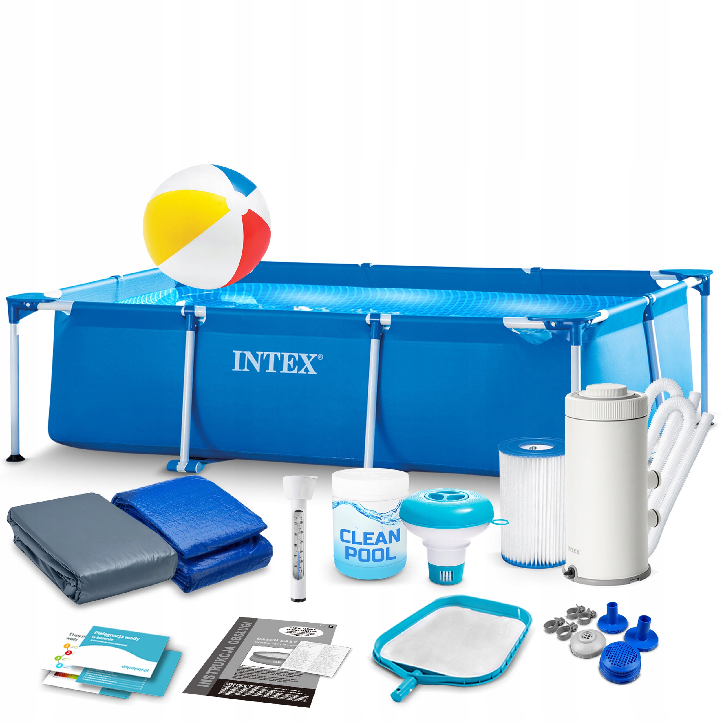 Basen ogrodowy stelażowy Intex 260x160 Intex 16w1 pompa 2025
