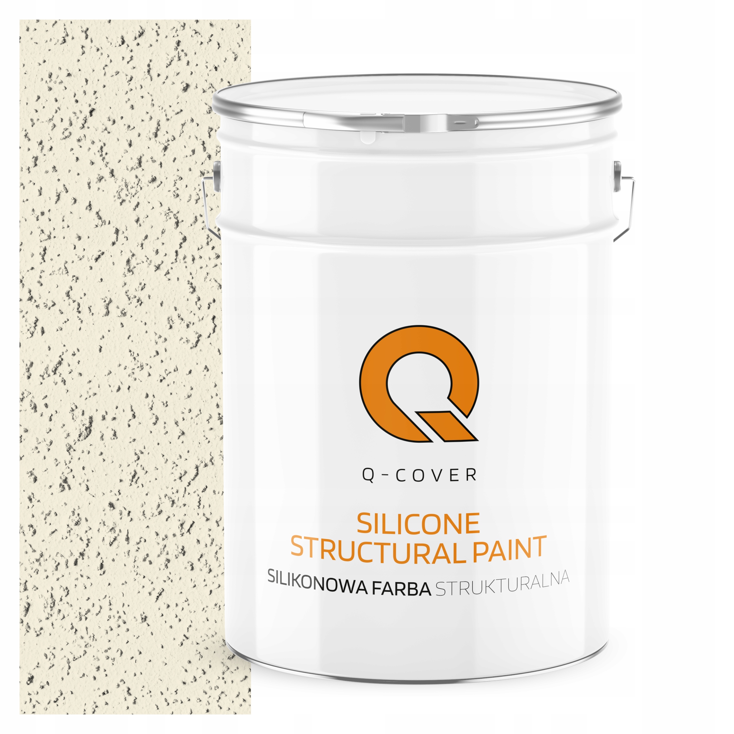 Štruktúrovaná fasádna farba silikónová 10L Biela Zlomená W Béžová F771 Uv