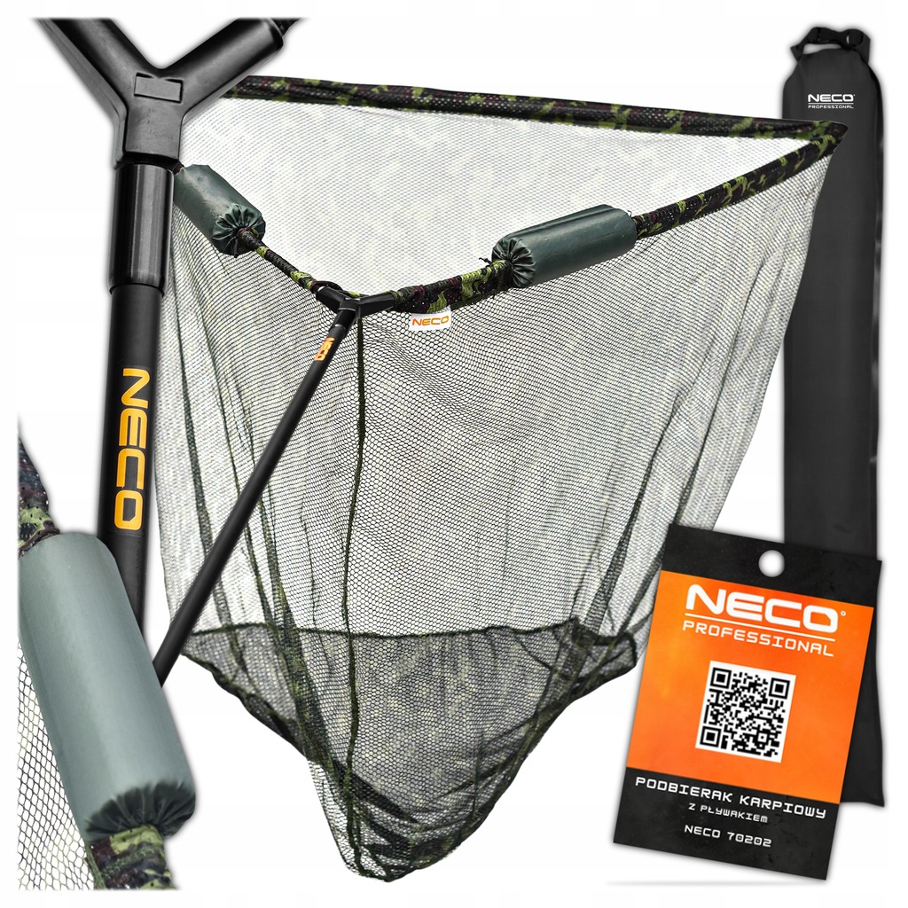 Ogromny Podbierak Karpiowy Neco z Pływakami 100 x 100cm