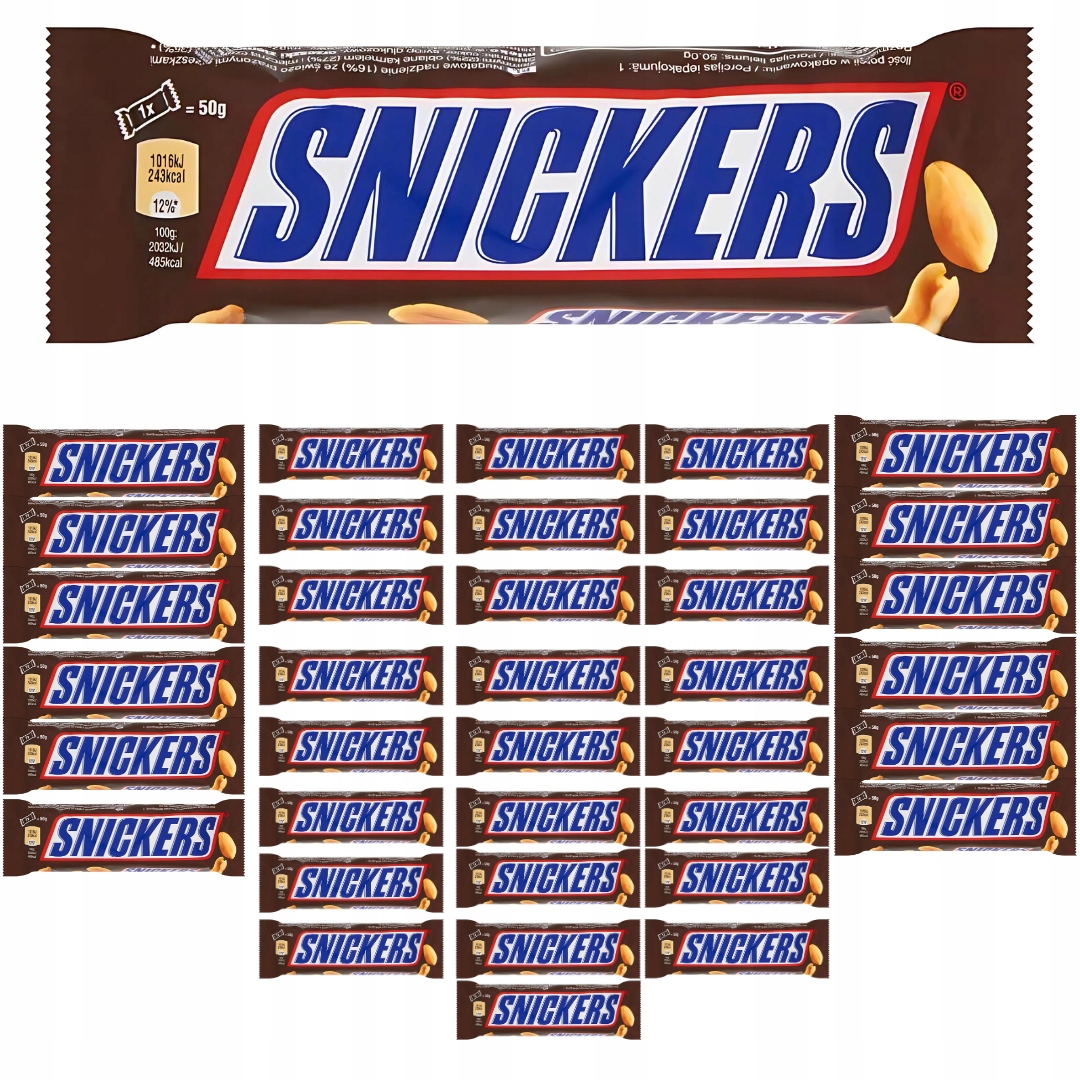 Baton Snickers karmel czekolada 50 g x 40 sztuk