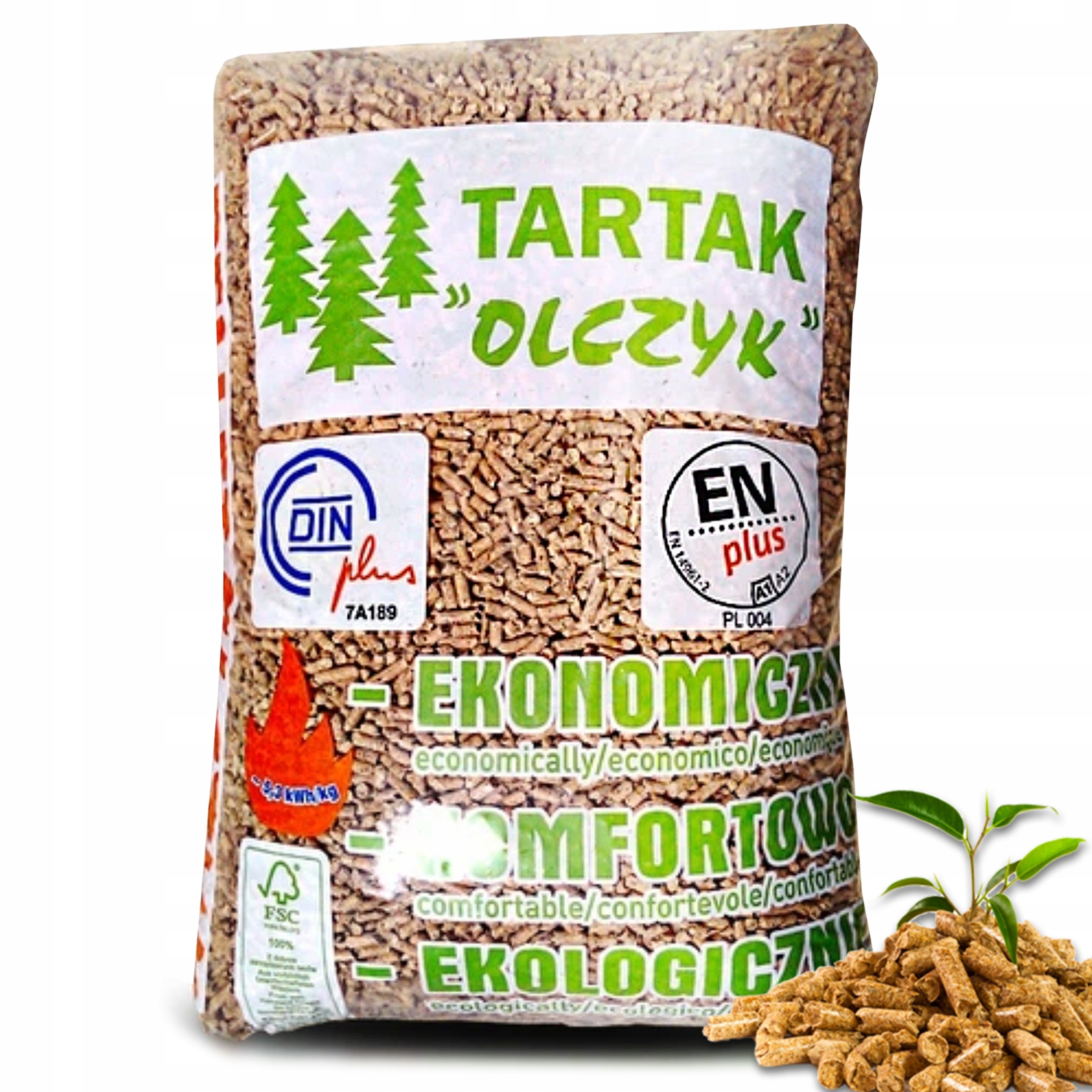 Pellet Olczyk 15kg A1 DINplus Premium Pellet Drzewny 6mm 600 kg