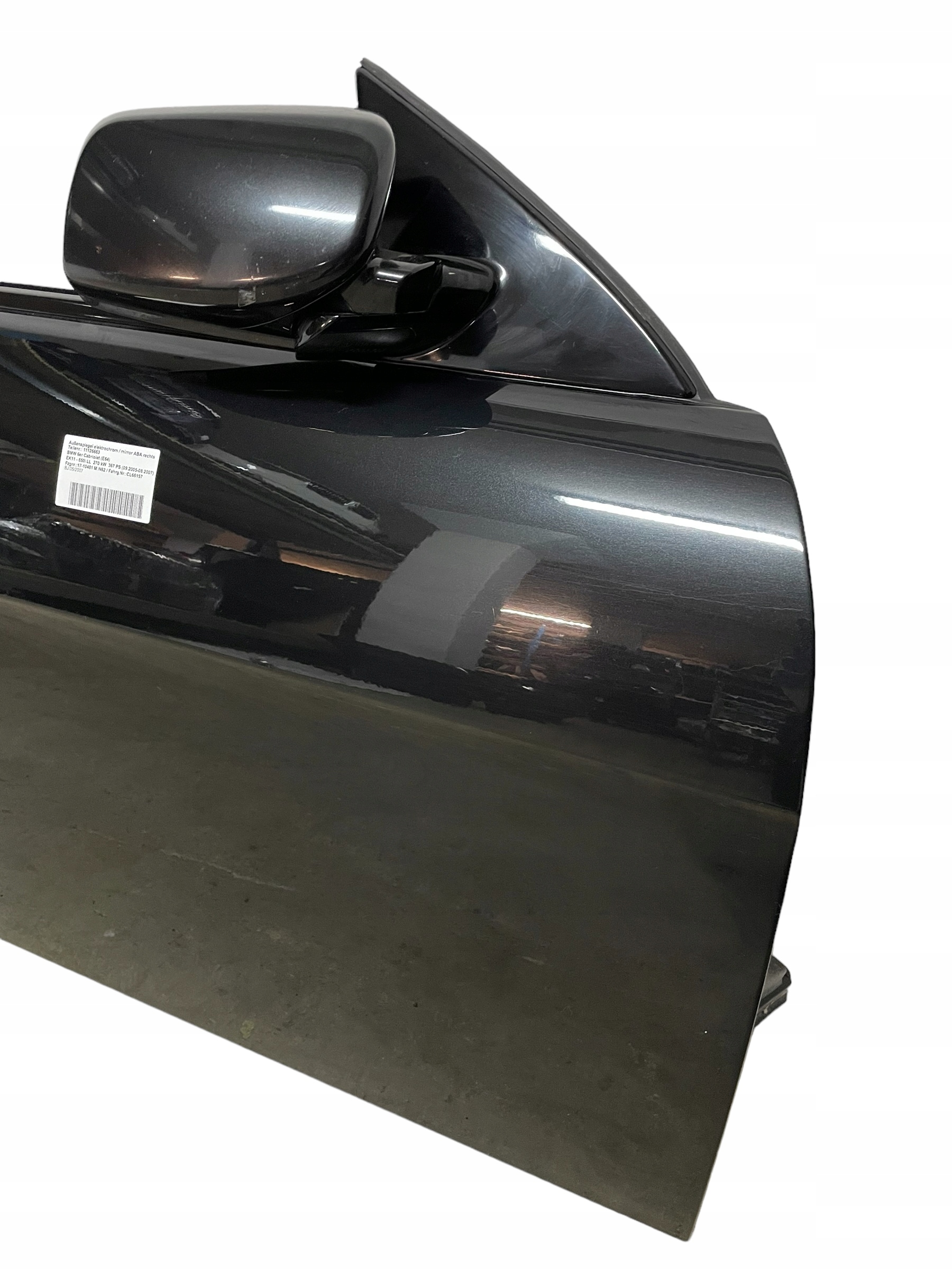 door right complete SHADOW LINE BMW 6 E64 colour 475 BLACK SAPHIERE IDEAL