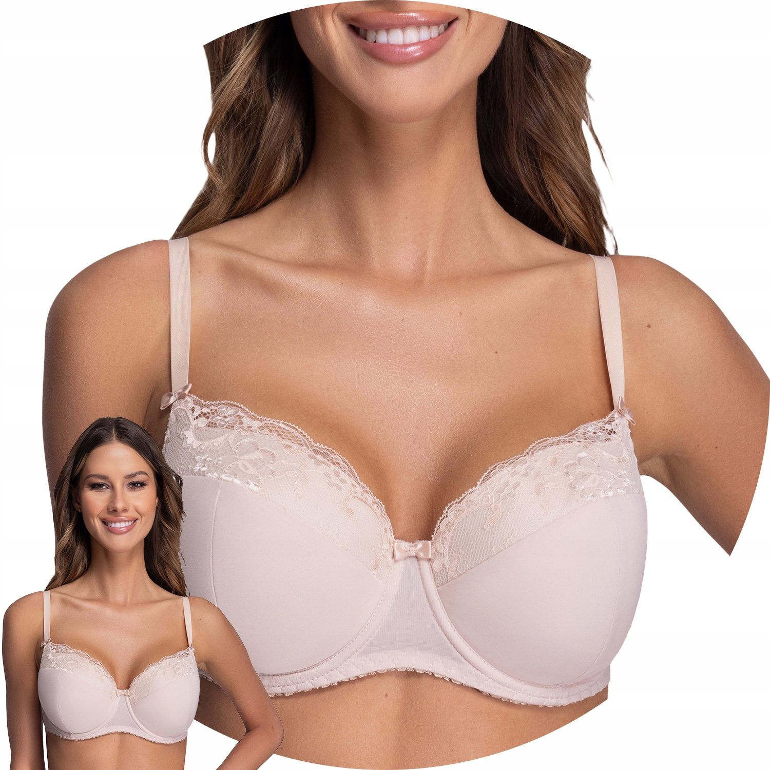 Ava 2112 Azalea Maxi béžová Vyztužená podprsenka béžová 100F Cup