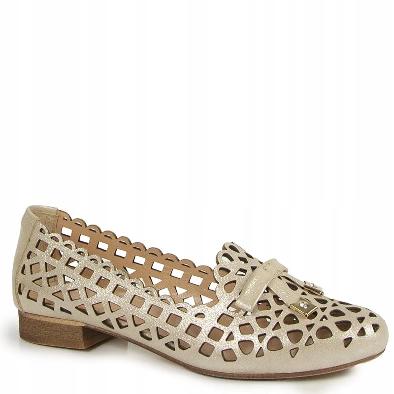 Boccato 010.3939 Zlaté Béžové Kožené Baleríny 36