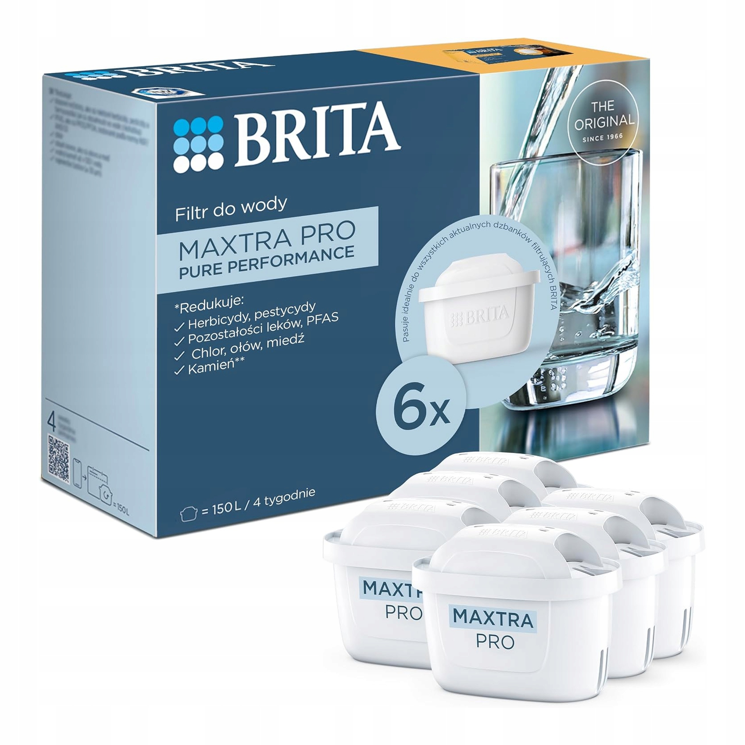 Filtrační vložky do vody 6 Kusů pro redukci vodního kamene Brita Maxtra Pro