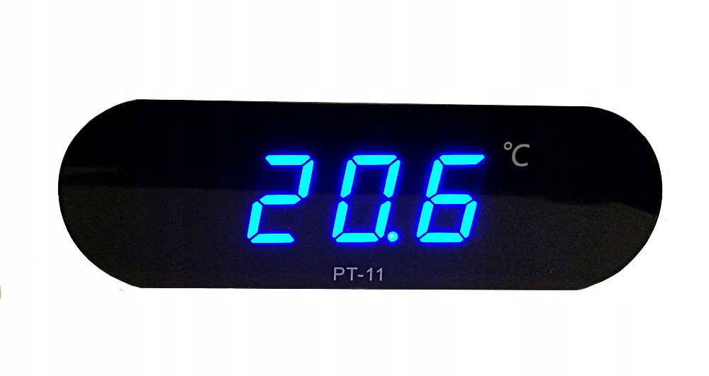 Termometr panelowy LED -50 +120C BLUE 12V PT-11