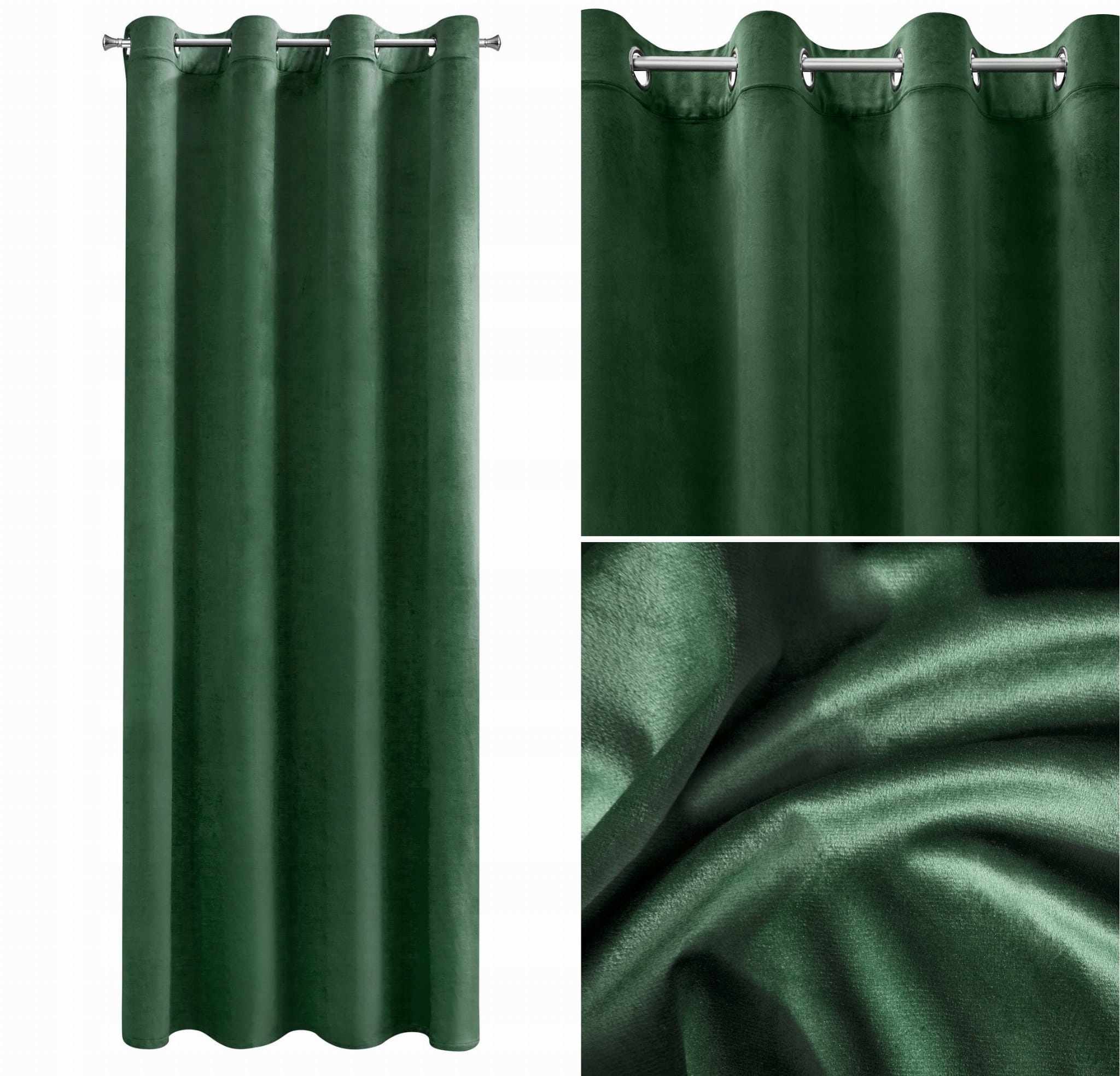 

Zasłona Przelotki Welwet 140x250 Rosa c. zielony
