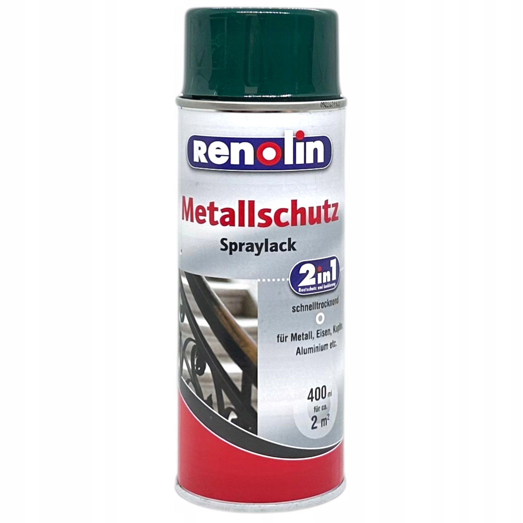 Renolin Farba Antykorozyjna 2w1 Zielona Ral 6005 Spray 400ML