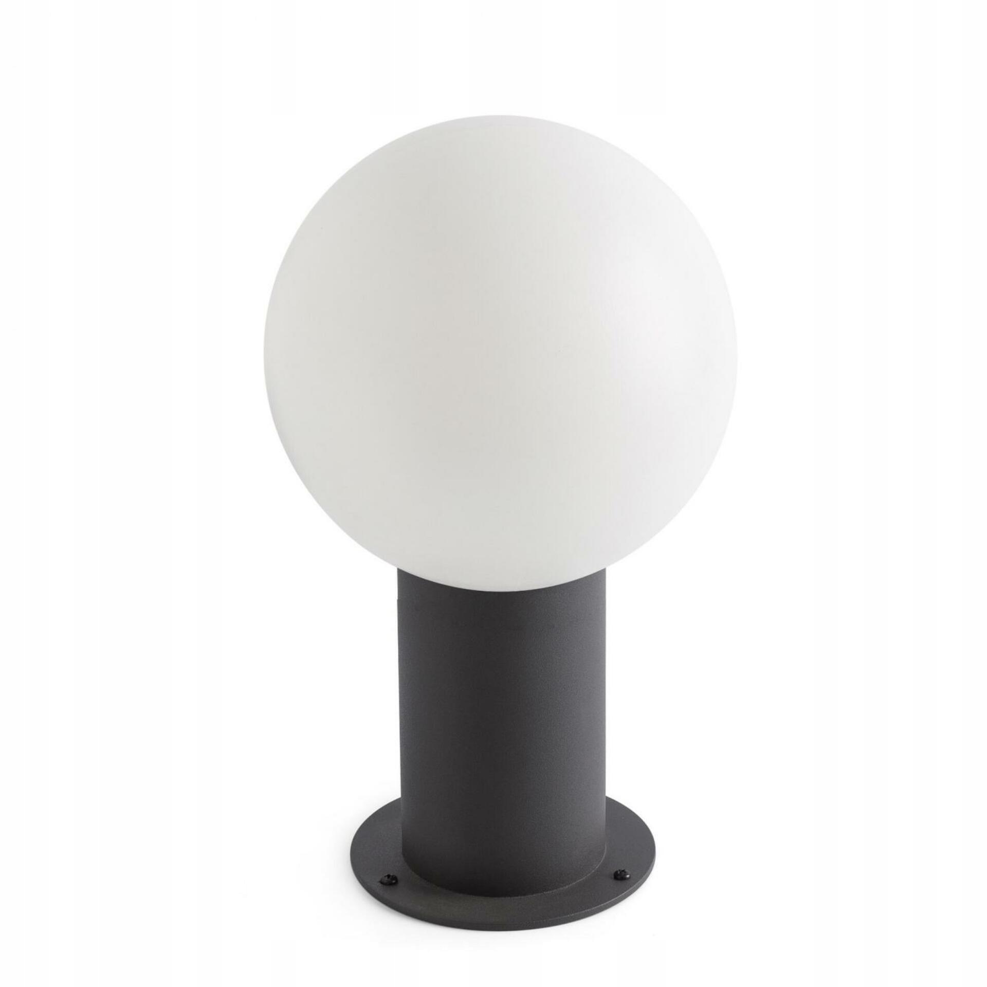 Faro Moon 300 stĺpiková lampa, tmavo šedá, IP44, E27, hliník 30 cm