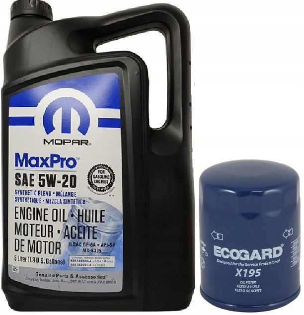 MOPAR 5W20 5L + FILTR X195 (MO-452) RAM 3,7 07-08