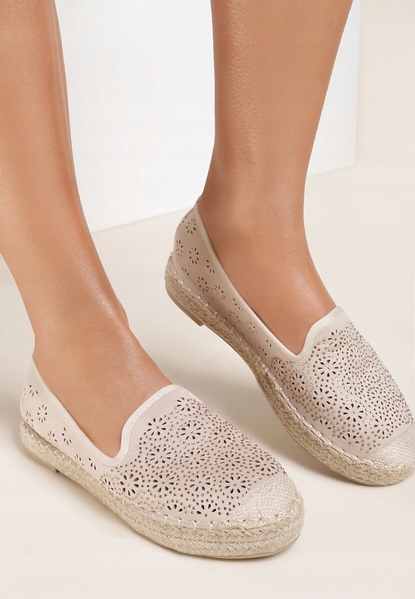 BEŻOWE AŻUROWE ESPADRYLE DAMSKIE 39 Kod producenta 9269-14