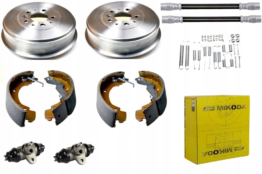 Bubny čelisti válce vodiče Vw Transporter T4 Bus 1990-1996 Zadní Sada