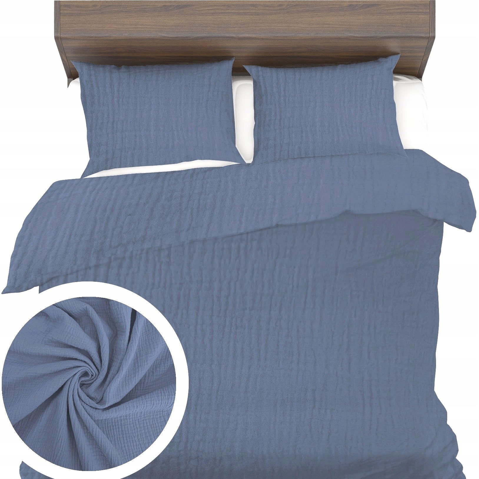 Povlečení Mušelín 160x200+1x70x80 Jemné prodyšné povlečení Přírodní Eko