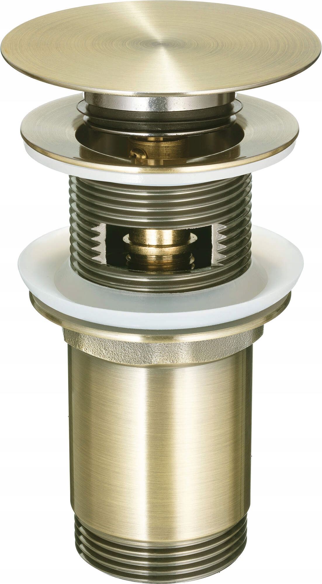 Univerzální zátka s pouzdrem klik-klak Kartáčované Zlato Deante NHC_R10U