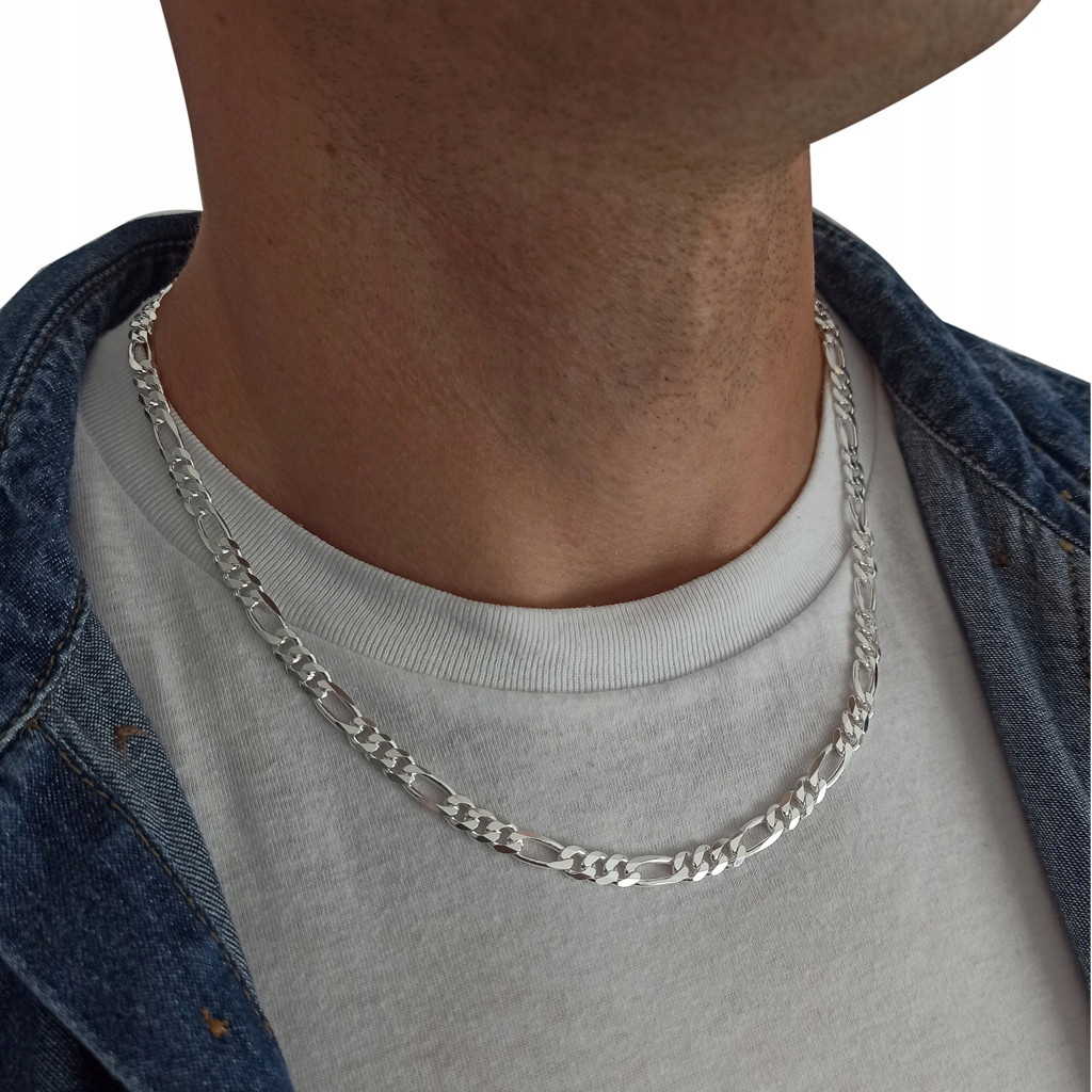 Łańcuszek srebrny figaro 50cm 5.7mm 925 Szerokość produktu 0.57 cm