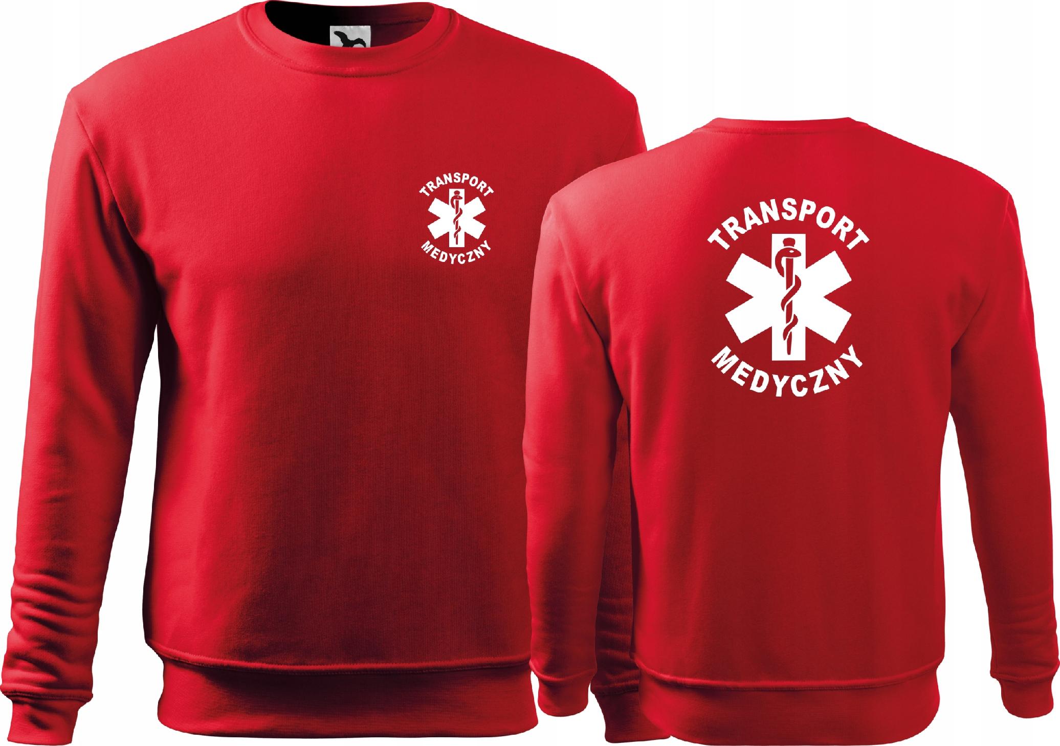 

Bluza medyczna męska nadruk Transport Medyczny XL