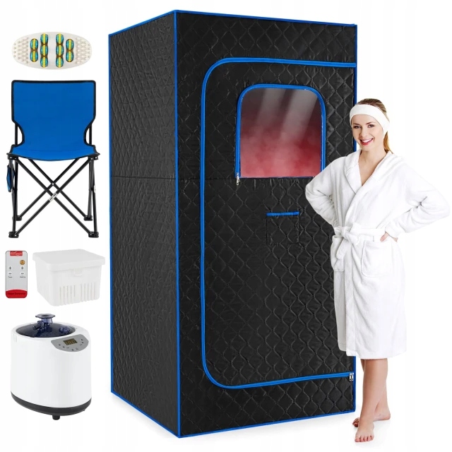 Domáca parná sauna pre celé telo s parným generátorom 1200 W 88x88x179 cm