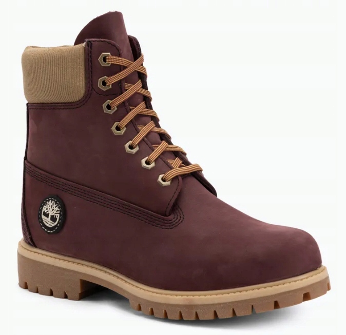 Timberland Premium 6 Inch Lace Up Waterproof bordó nubuk 44,5