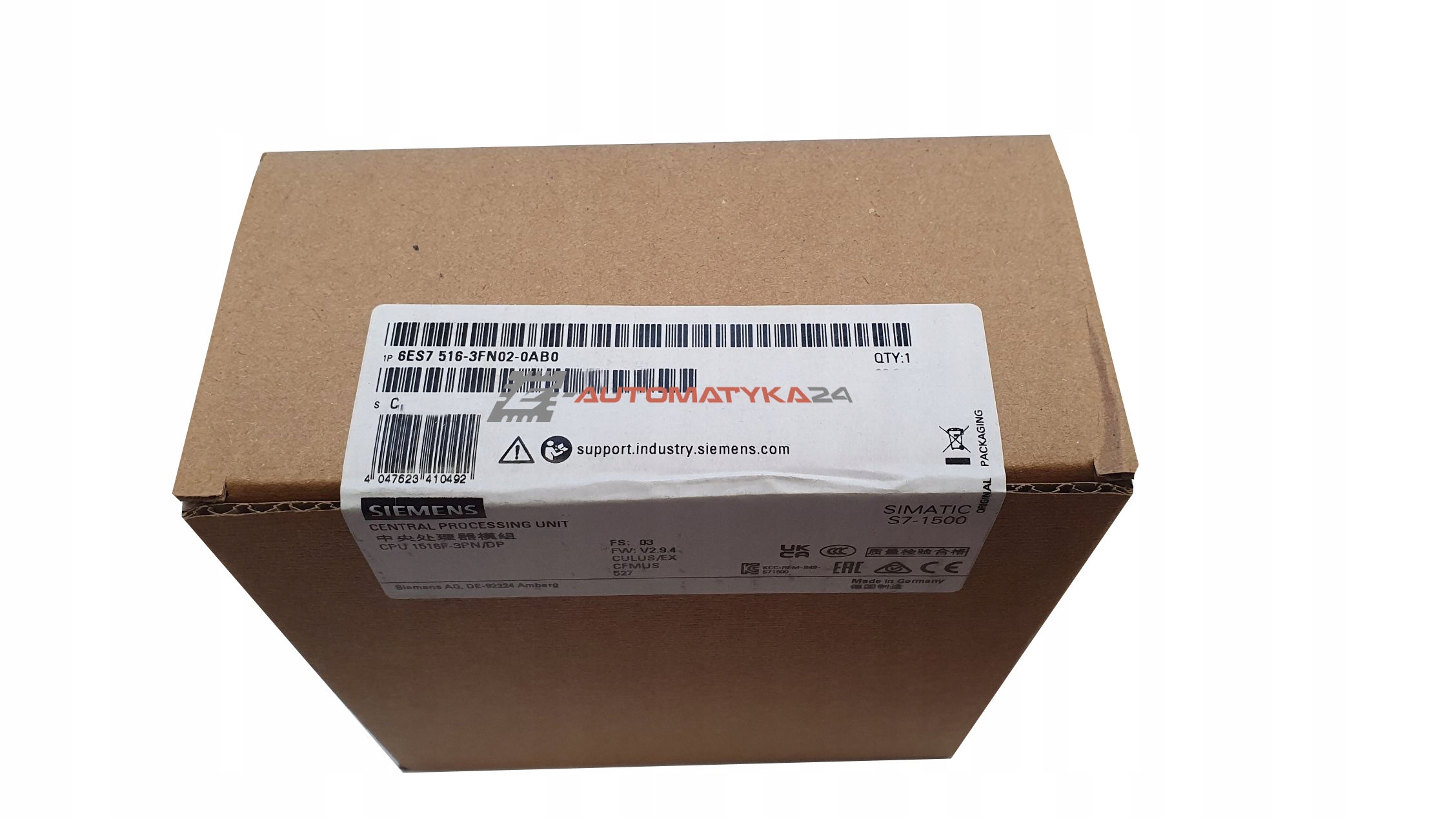 SIEMENS S7-1500 CPU1516F-3PN/DP 6ES7516-3FN02-0AB0 6ES7 516-3FN02-0AB0 ...