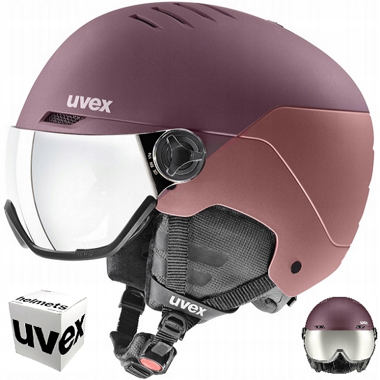 Snowboardová lyžařská přilba Uvex Wanted Visor 54-58 cm bramble-antique rose