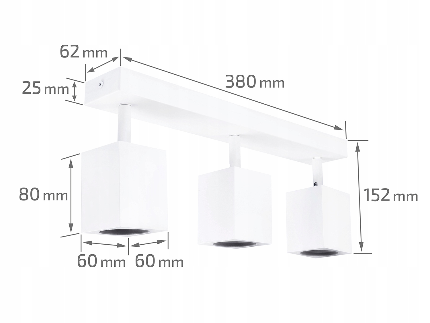 Oprawa Halogenowa Sufitowa LED Kinkiet GU10 Biała Kolekcja Quantus