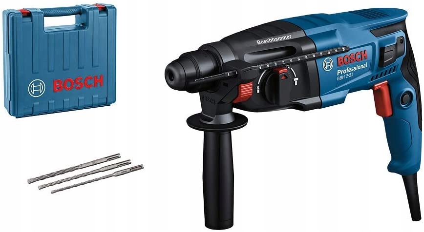 BOSCH Professional Młotowiertarka GBH 2-21 SDS Plus 3 Wiertła 6/8/10 mm — miniatura 7