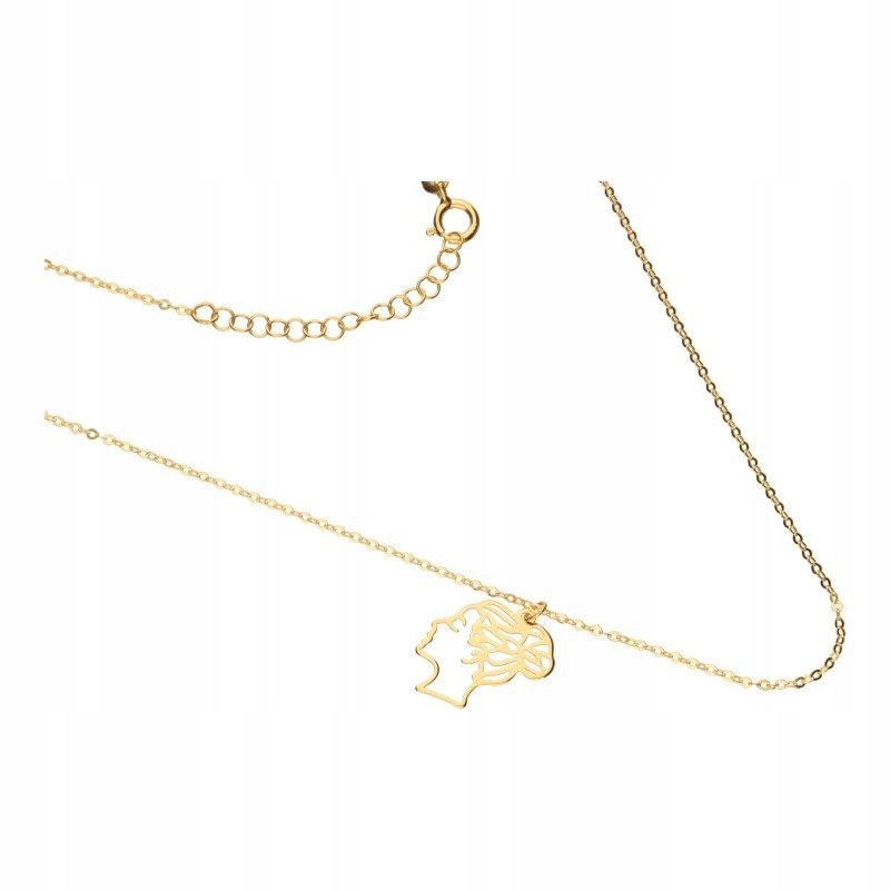 Dámský náhrdelník ze zlata 585 Jemný přívěsek s motýlem 14KT 45cm dárek