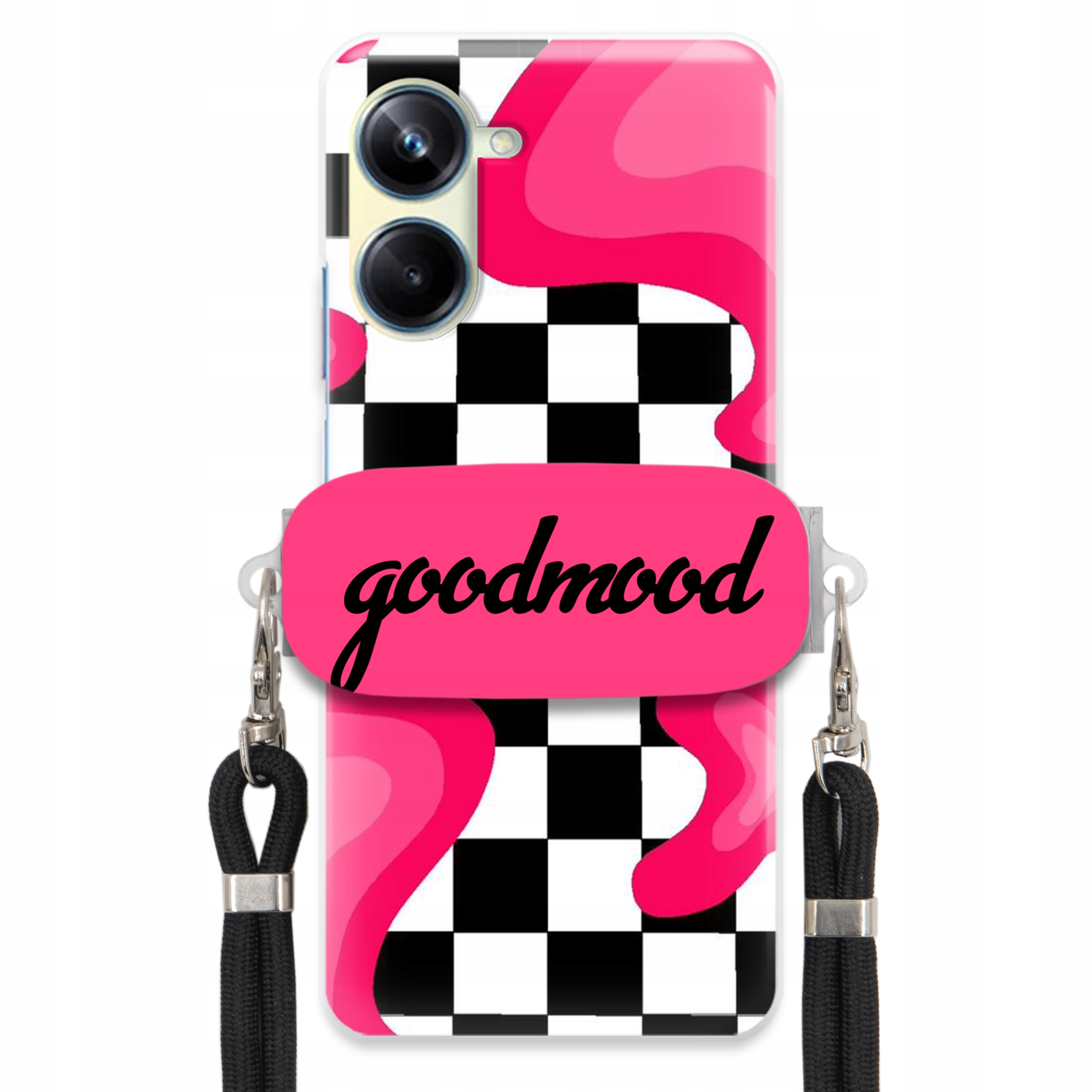 Puzdro Pre Realme 10 Pro 5G Sada Case Držiak Na Vodítko Čierna For Teen Splash