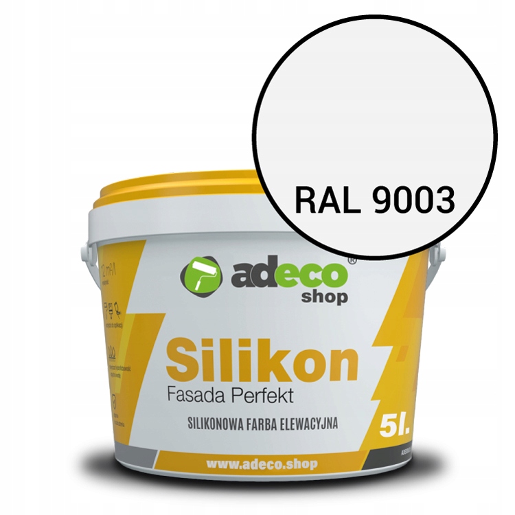 

Farba Elewacyjna Perfekt Silikon 5L kolor Ral 9003