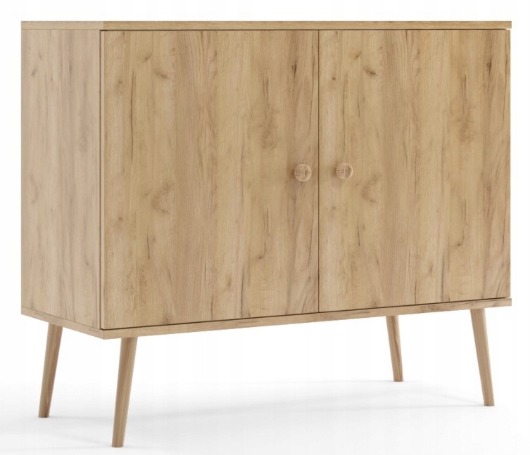 

Komoda Boho Skandynawska 100 cm z drzwiczkami- dąb