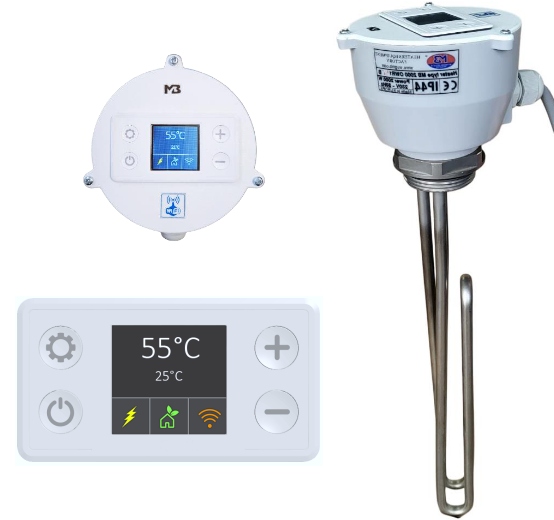 Grzałka Smart Wifi Do Bojlera Elektroniczna 2000W 2kW 5/4" DN32 Nierdzewna