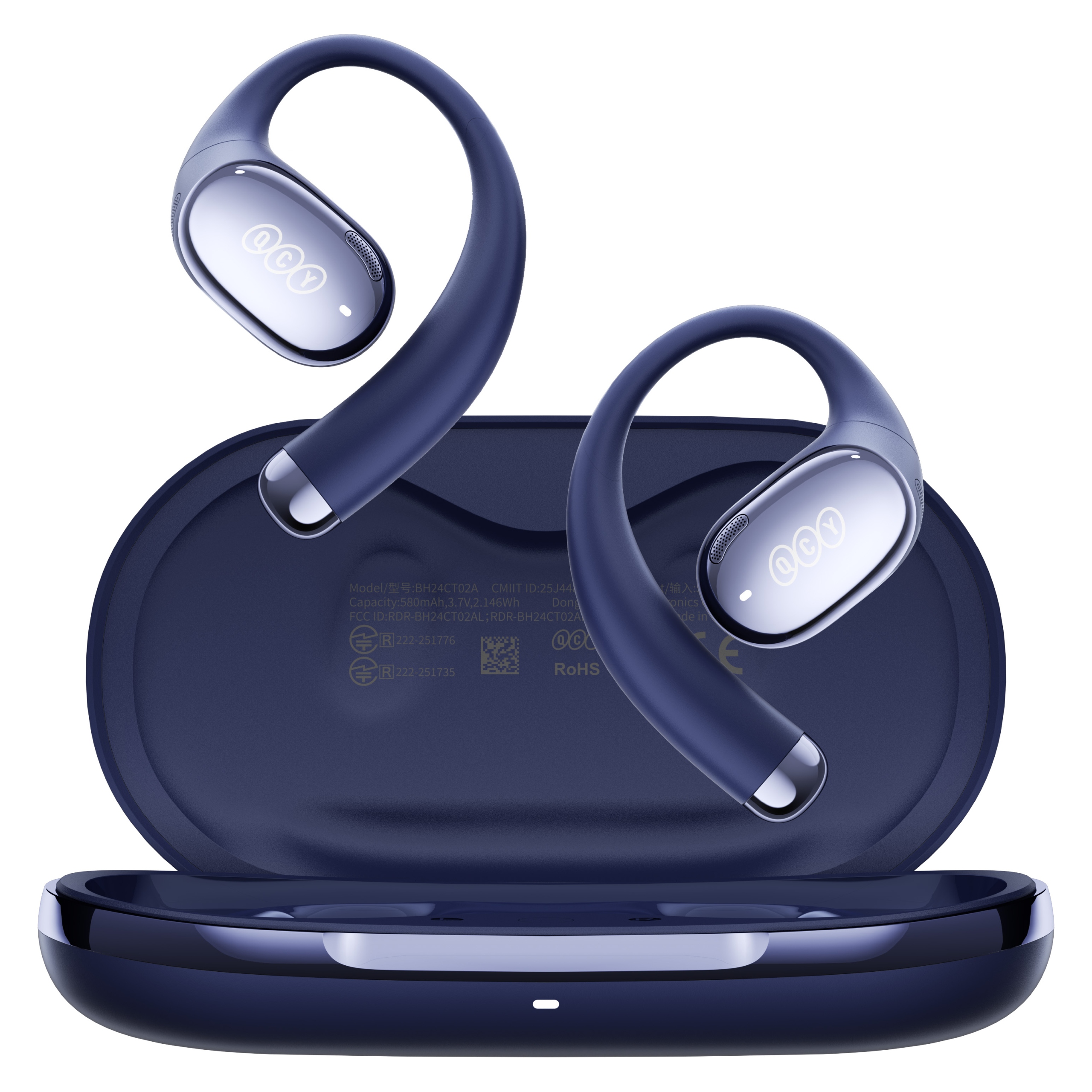 Qcy Crossky R70 Bezdrátová sportovní sluchátka Otevřená Bt 6.0 Modrá