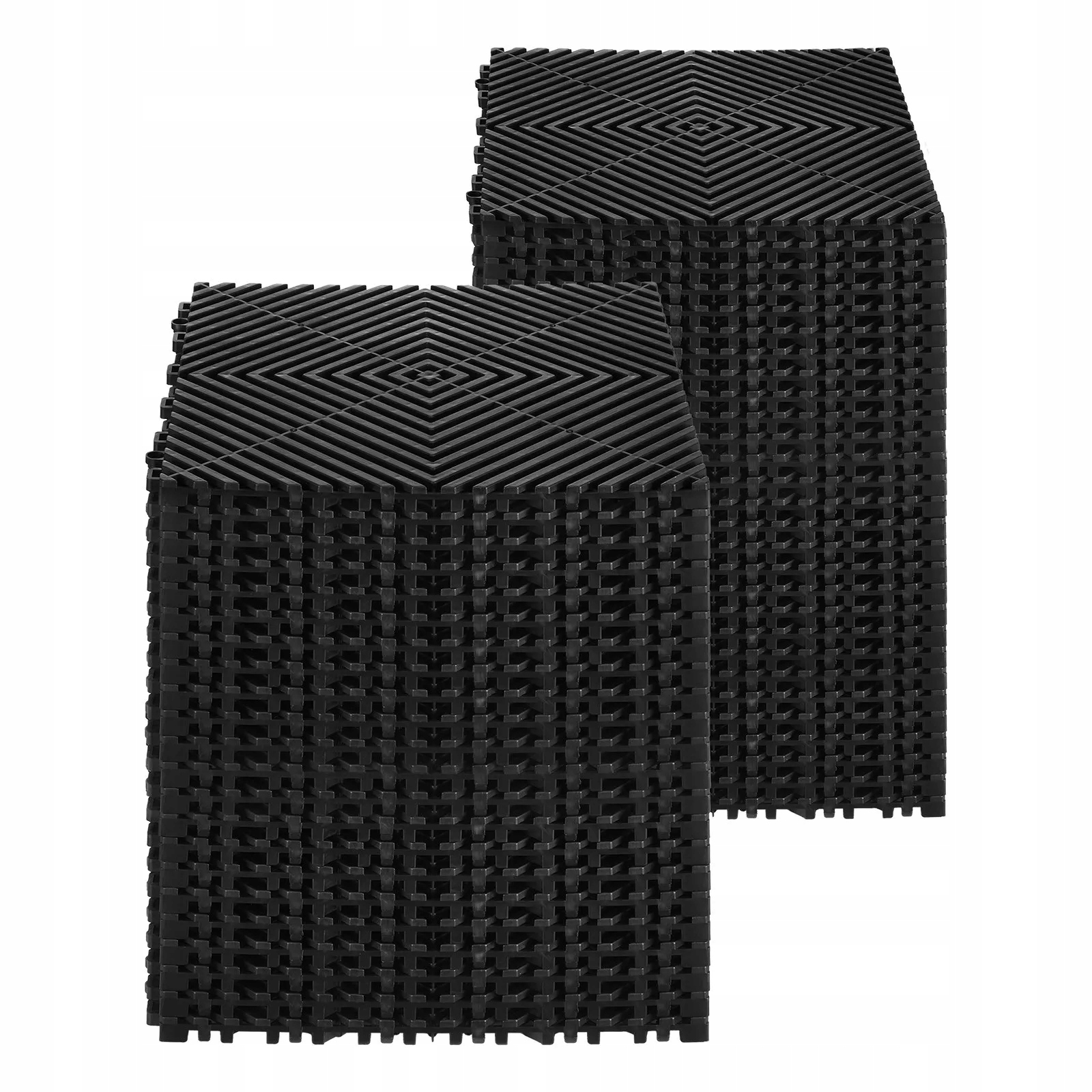Modulární drenážní rohož 31x31 cm protiskluzová Pp 50 Ks garáž zahrada černá