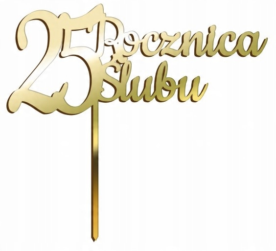 

Topper 25 Rocznica Ślubu Złote Lustro