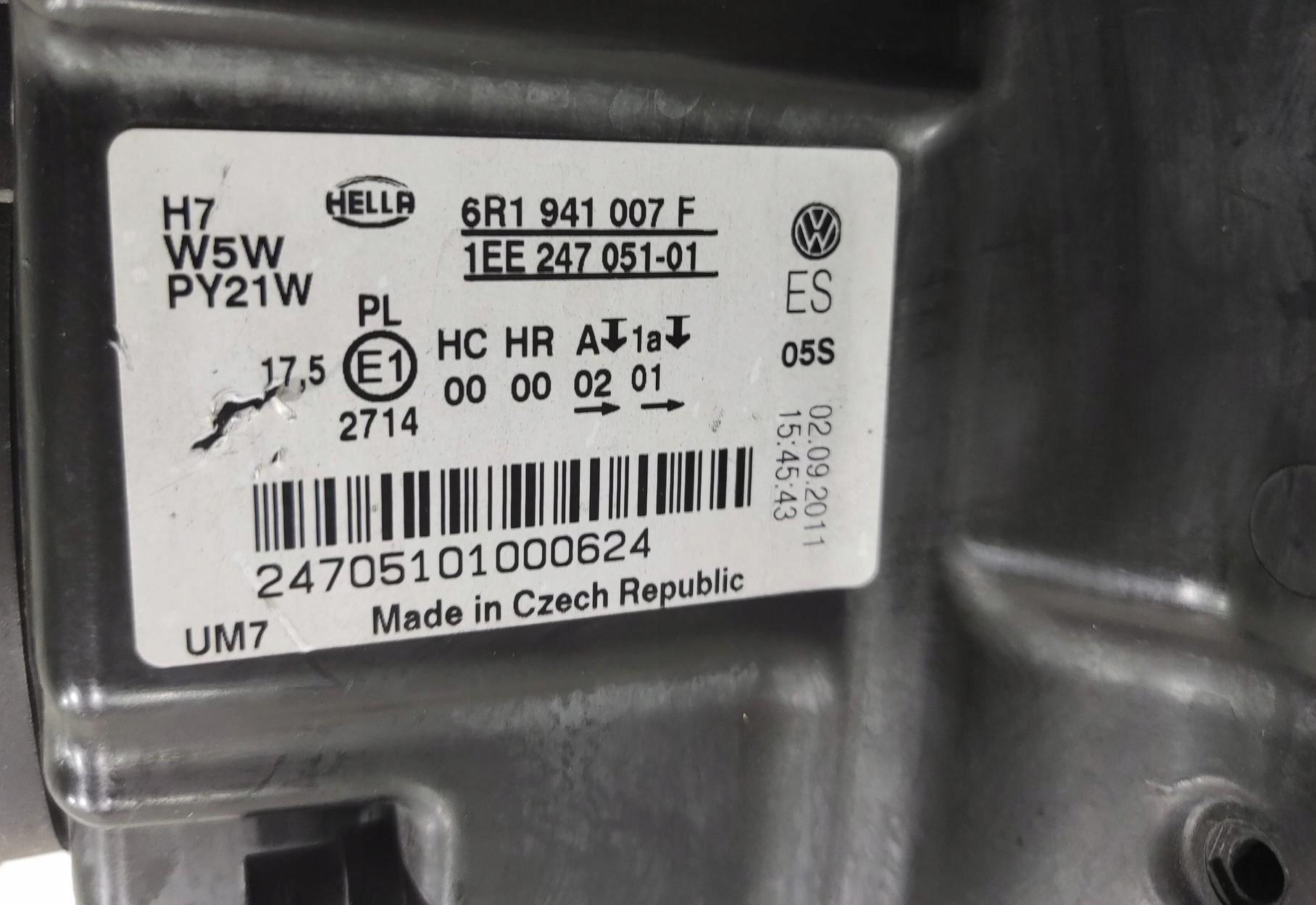 light left front front VOLKSWAGEN POLO V 6R 2009-2013 6R1941007F EUROPA