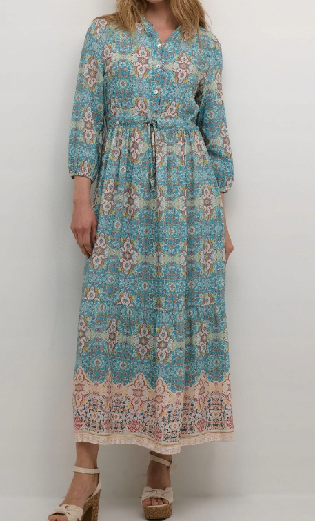 Cream Alora šaty maxi tyrkysová velikost L/XL