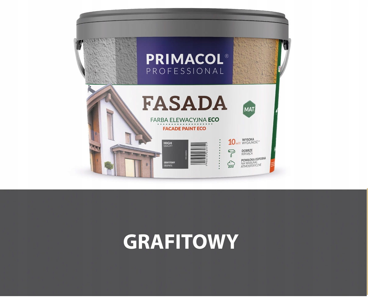 Primacol Fasáda Eco Barva 9L Grafitová Matná