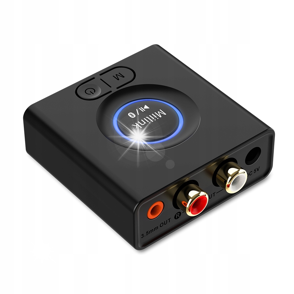 Odbiornik Audio Bluetooth 5.0 Jack 2 RCA Miilink 1Mii ML200 aptX Zasięg 50m